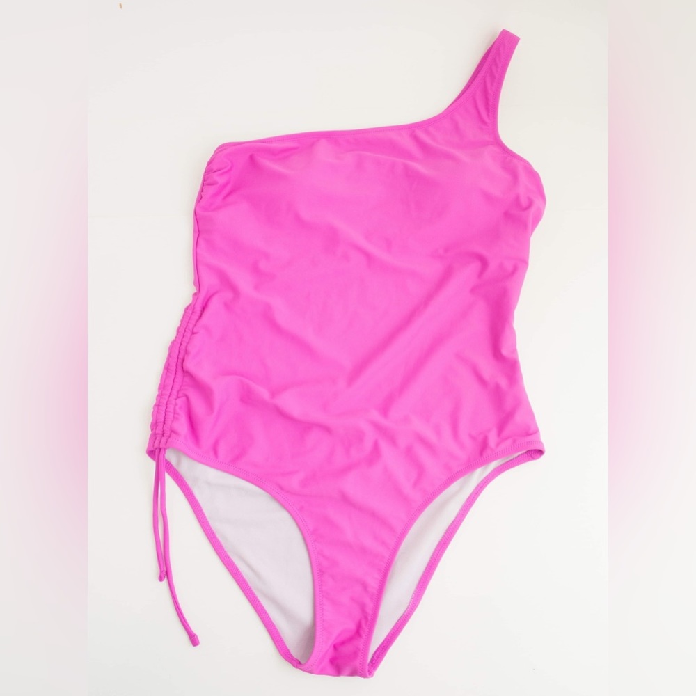 Cupshe Pink Magenta Asymmetrical One Piece Swimsuit